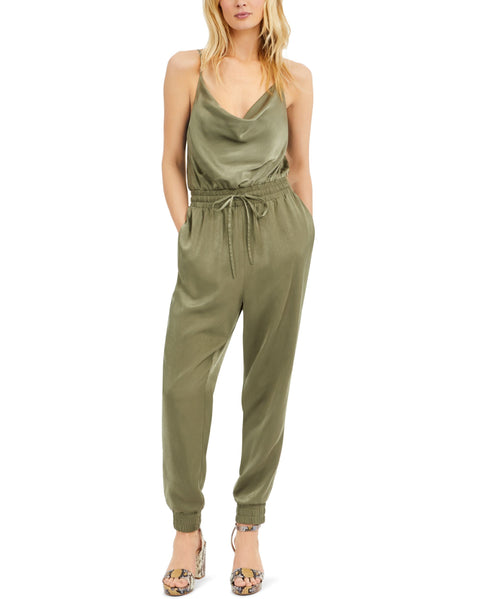 Bar III Satin Jogger Jumpsuit